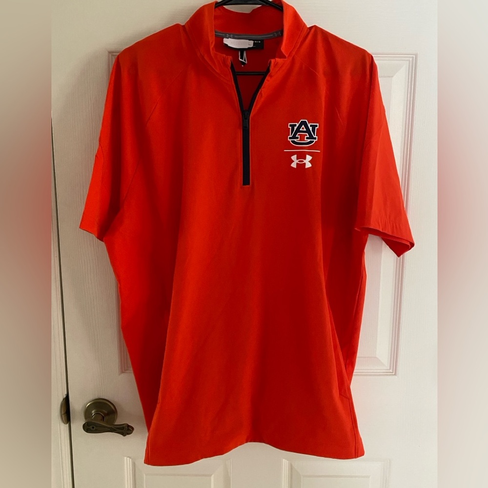 Auburn Tigers/ Team Issued Sideline Shirt/ Excellent Condition/ Lrg/ 1/4 Zip